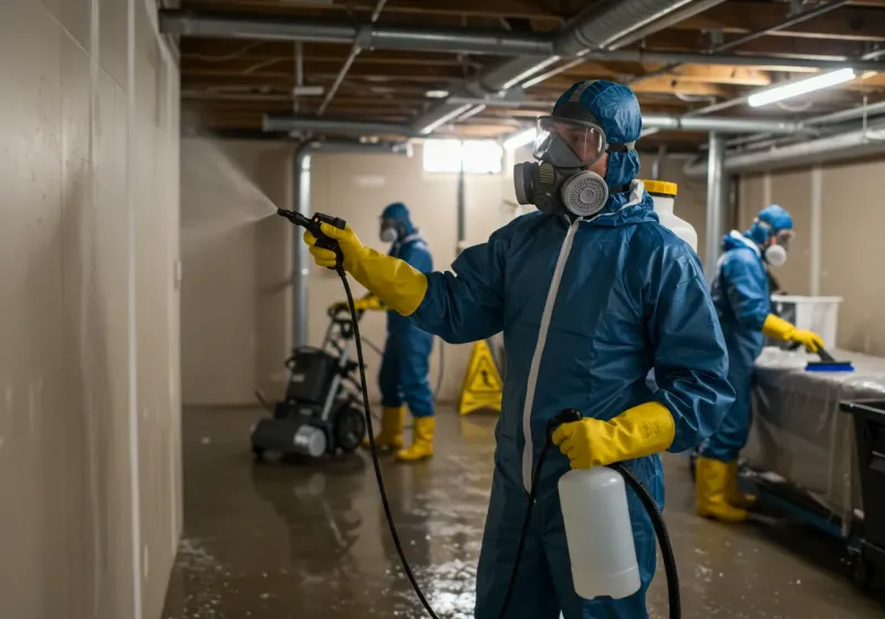 Basement Sanitization and Antimicrobial Treatment process in Rockingham, NC